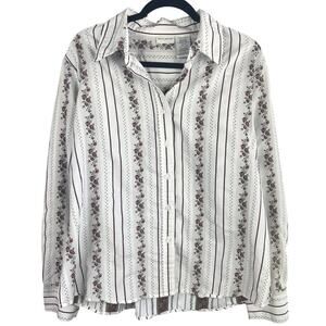 White Stag Vintage Floral Button Down Size XL